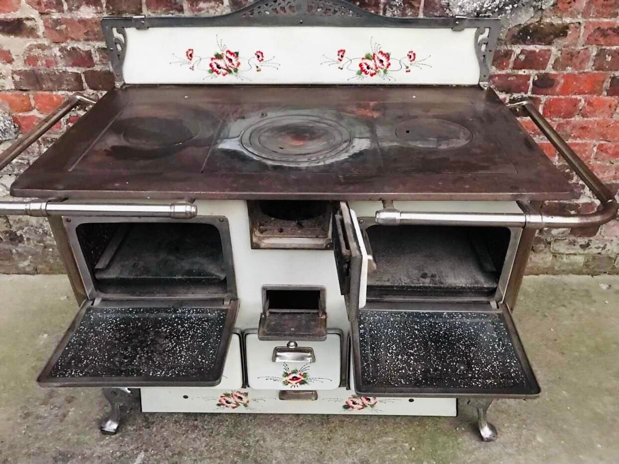 Cuisiniere gaz de ville 5 feux en ancienne inox