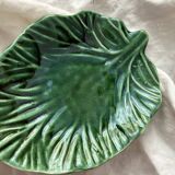 Small empty pocket dish in vintage slip leaf