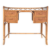 Bureau vintage Angraves of Leicester en cannage et bambou