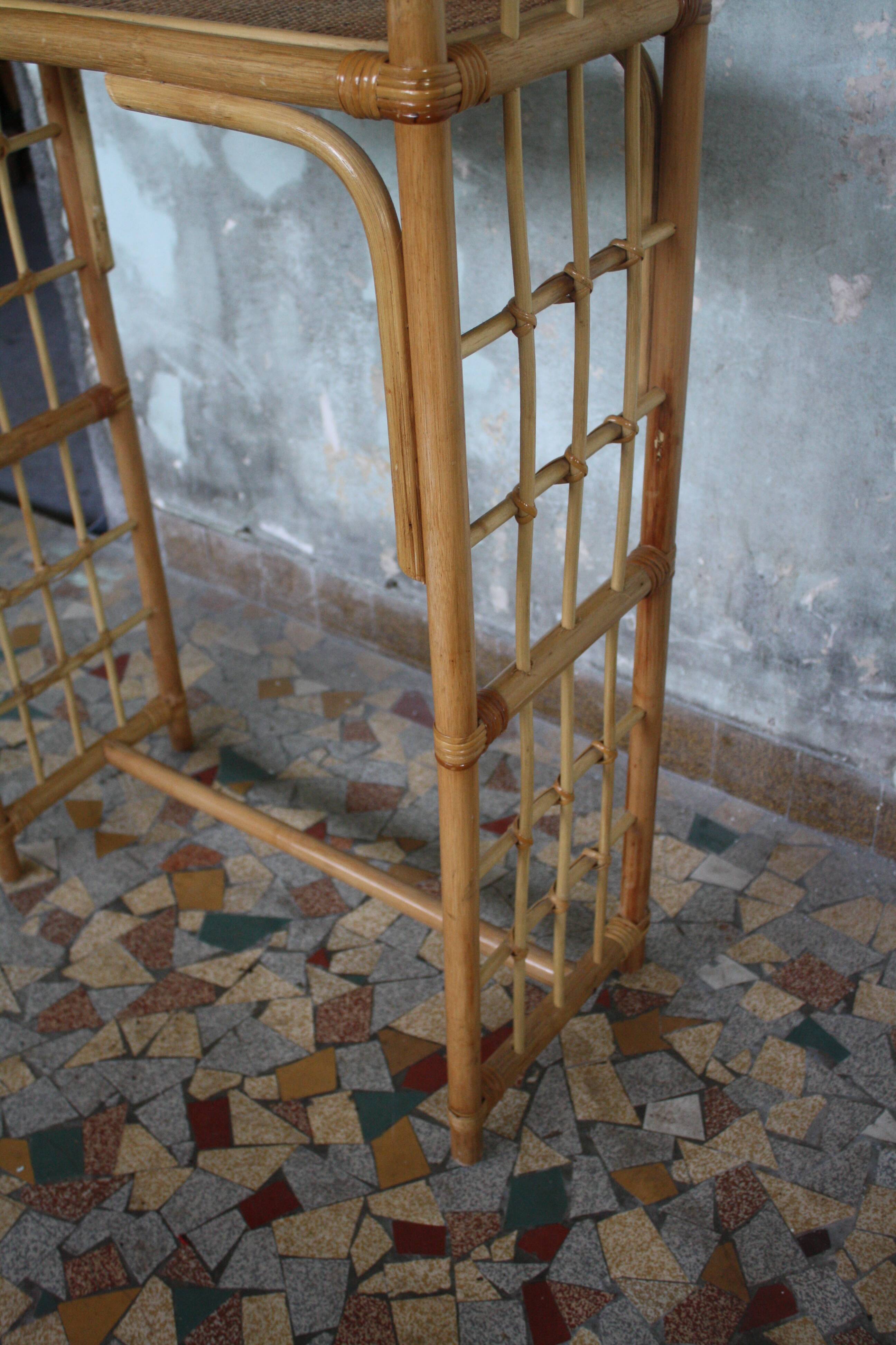 Vintage rattan shelf