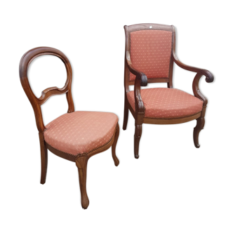 Duo fauteuil et chaise