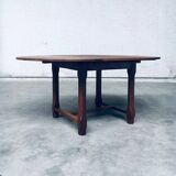 Popular Work Oak Extendable Dining Table, France, 1930s