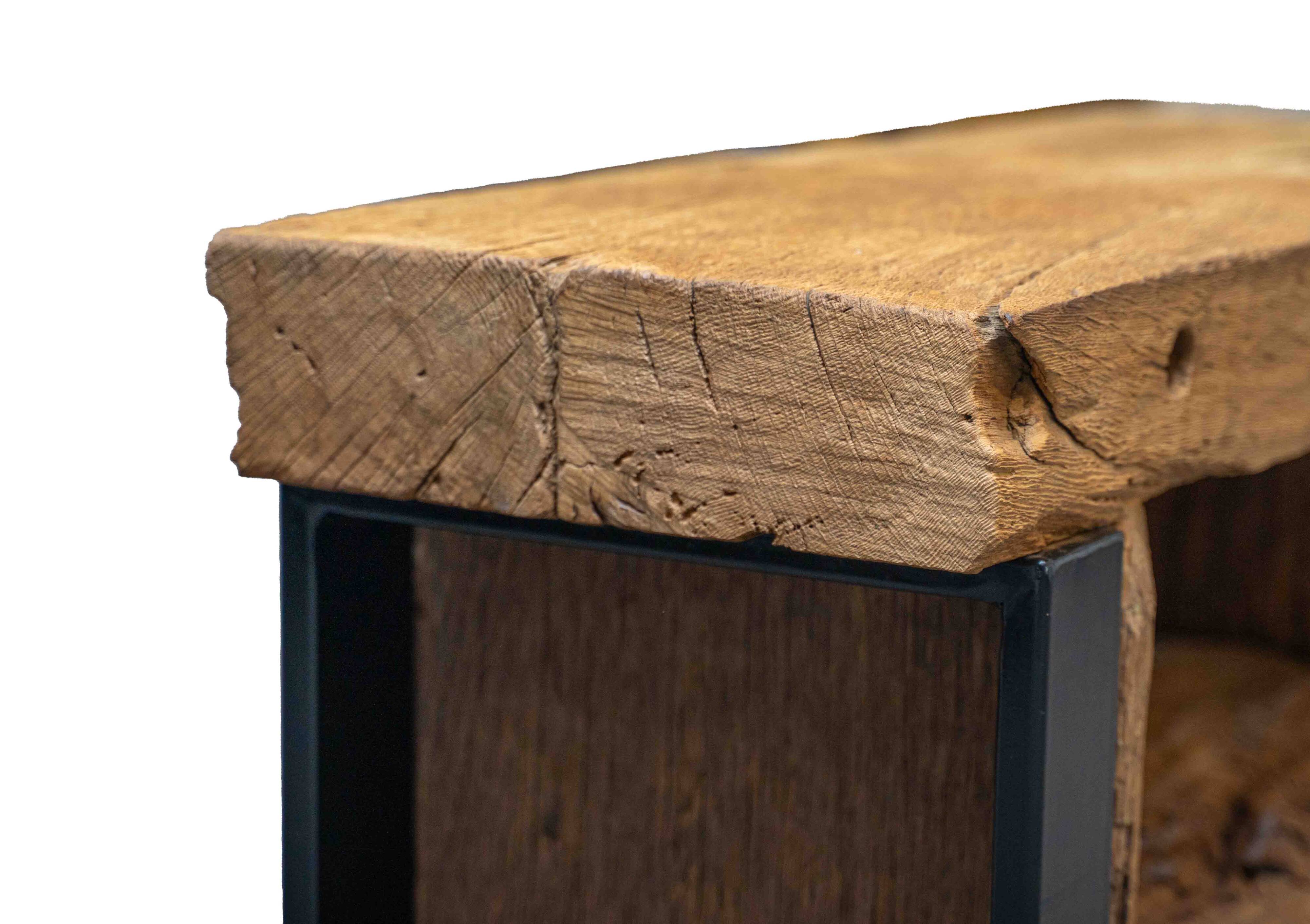 Rustic solid oak bench – 108×35×50 cm