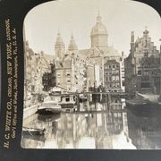Old photography stereo, stereograph, luxury albumine 1903 Amsterdam