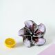 Purple lilac and brown star ceramic pocket tray / cup 1970