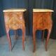 Pair of Louis XV style bedside tables in marquetry