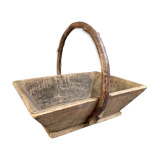 Picking crude wooden basket