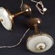 Rare pair of bedside lamps in curved glass attributed to Pietro Chiesa. Ita