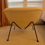 Fauteuil Pierre Paulin / Orange Slice / piètement noir / tissu Bisson Bruneel