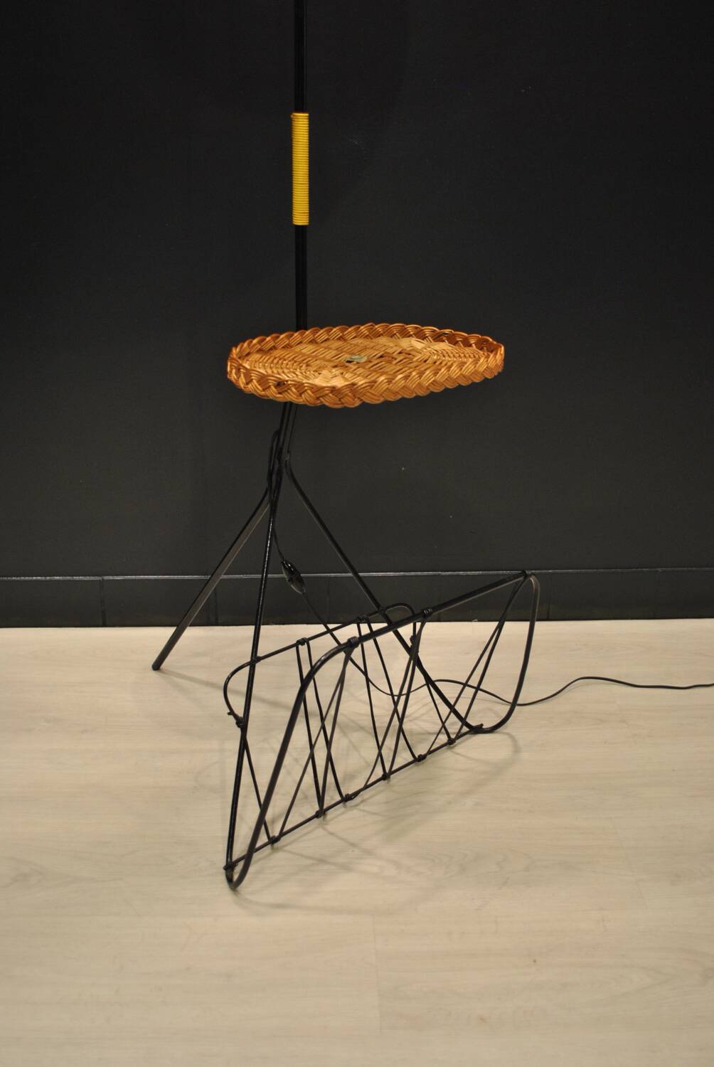 1960s magazine rack floor lamp