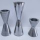 3 bougeoirs "diabolo" en aluminium, 1990