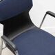 Chaise Eromes fourmi ébène et chrome avec accoudoirs et coussin