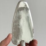 White metal cake server ginkgo