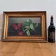 Peinture à l'huile, nature morte de tulipes vintage