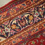 Vintage persian carpet handwoven red wool khorasan area rug- 338x243cm
