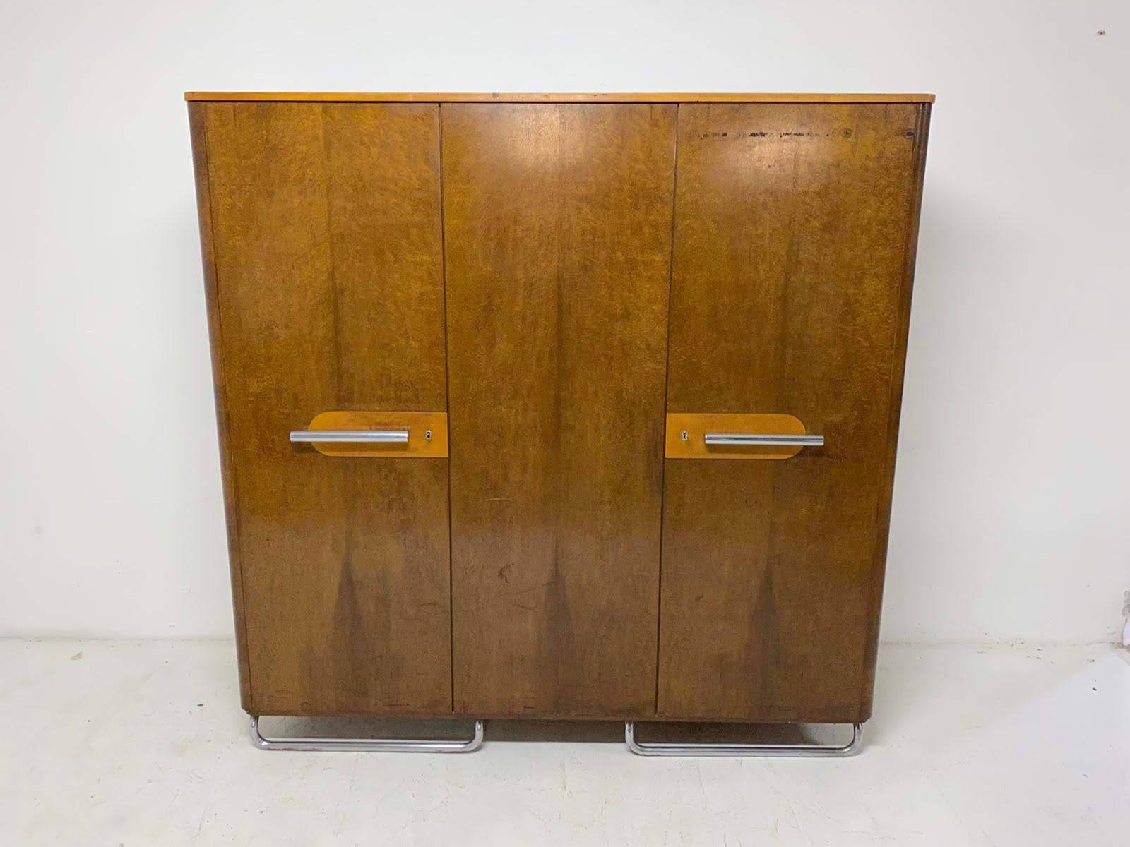 Bauhaus wardrobe by Mücke Melder, 1930s, Bohemia