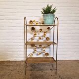 Gilded étagère, French, 1960s