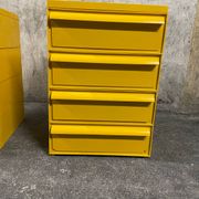 Yellow chest of drawers model 4601 by Simon Fussell for Kartell, 1970s