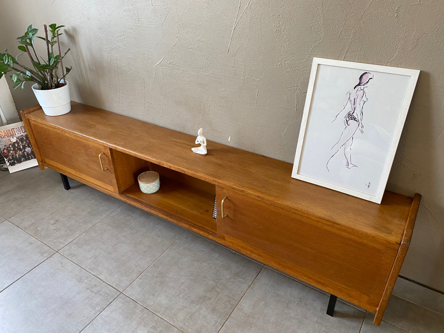 Vintage wooden row from the 50s-60s