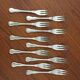 Set of Boulenger silver metal fish forks