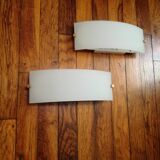 Postmodern glass and metal wall lights, set of 2