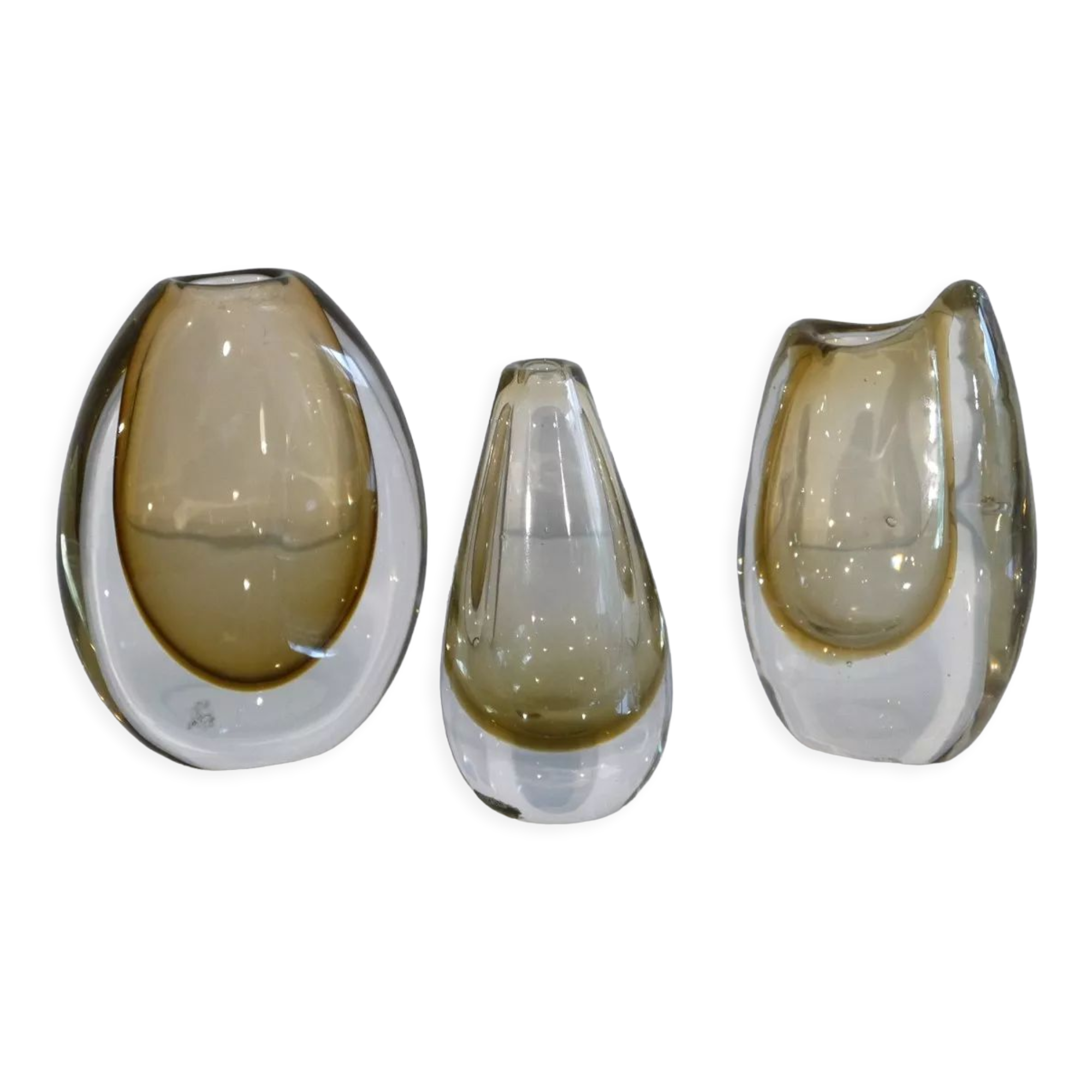 Set of Scandinavian glass vases by Gunnar Nylund 1950