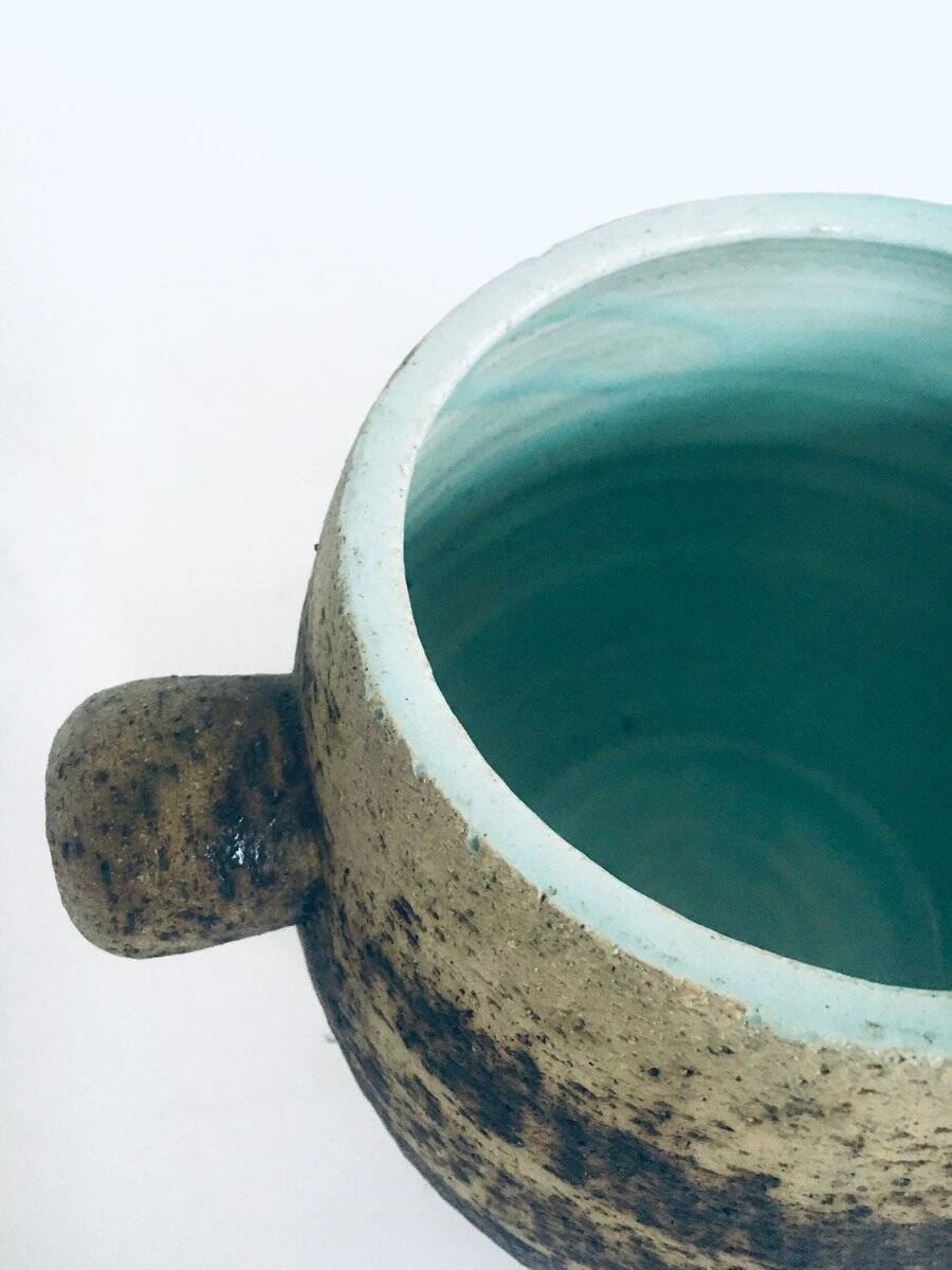 Brutalist Dutch Art Ceramic Pot by Pieter Groeneveldt, Netherlands, 1960s