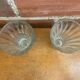 Pair Antique Clear Molded Vase Vintage Decoration #C596