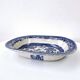 Old Rectangular Hollow Dish In English Earthenware 19th Chinese Decor Blue Willow