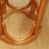 655mm canne wooden stool