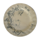 Gien Iron Earth opaque porcelain plate model Rinceaux Diam 23.5 cm