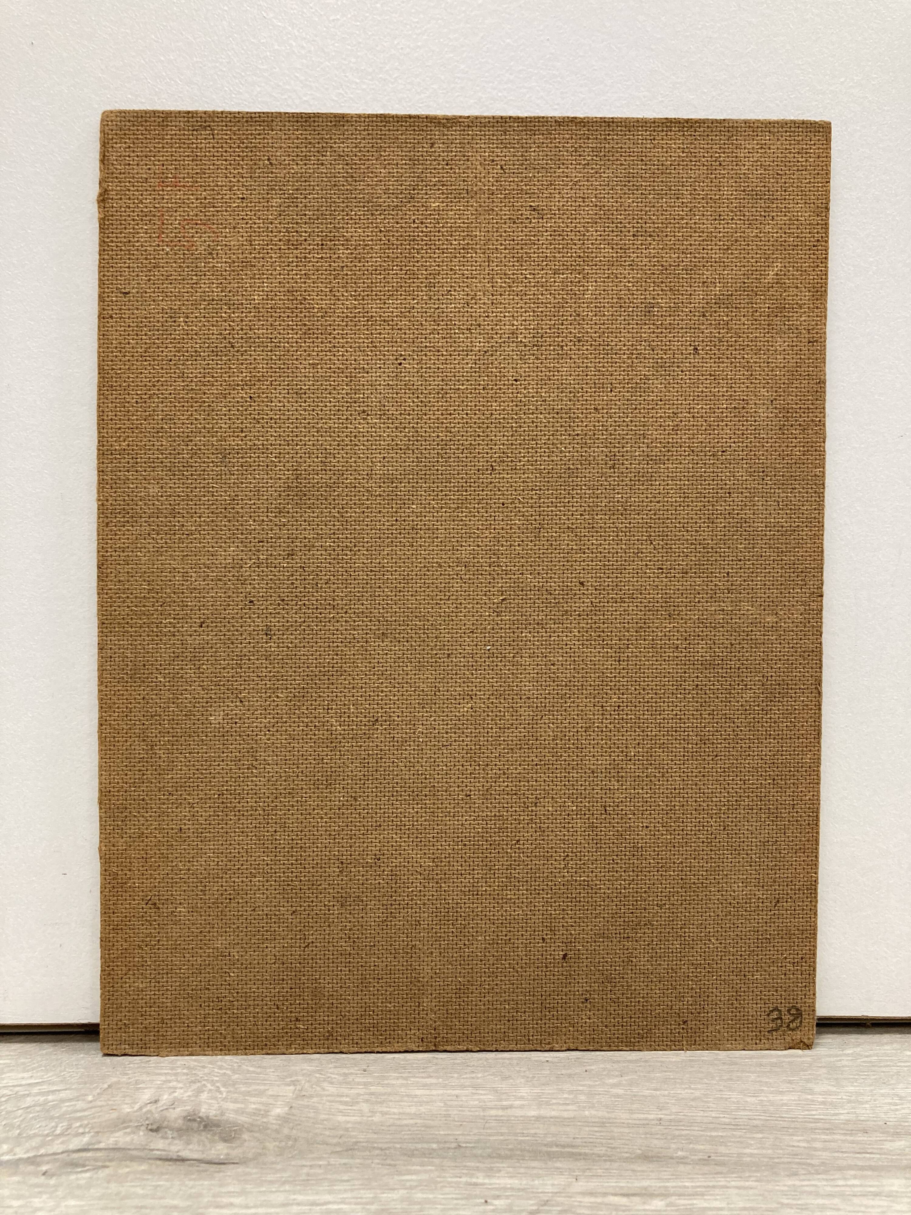 Oil on vintage wooded landscape panel