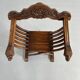 Chaise Pliante Vintage en Bois Sculpté
