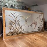 Mirror decorated with birds