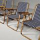 Bamboo and brass folding chairs, Italy, 1960s