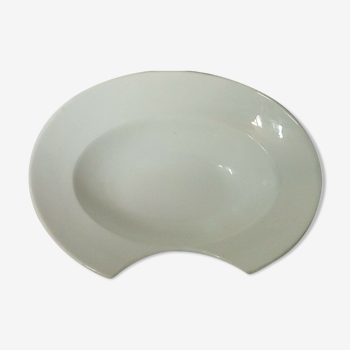 Barber's dish in white faience bordeaux veillard 19 th