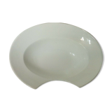 Plat a barbe barbier en faience blanche bordeaux veillard 19 eme