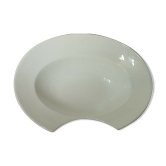 Barber's dish in white faience bordeaux veillard 19 th