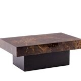 Coffee table forming a bar with sliding top. 1970s.
