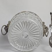 Lion head champagne bucket and its stand 20th century