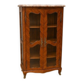 Louis XV period display cabinet in rosewood with marquetry.