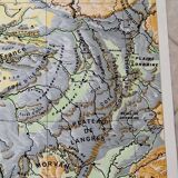 Carte scolaire géographie vintage