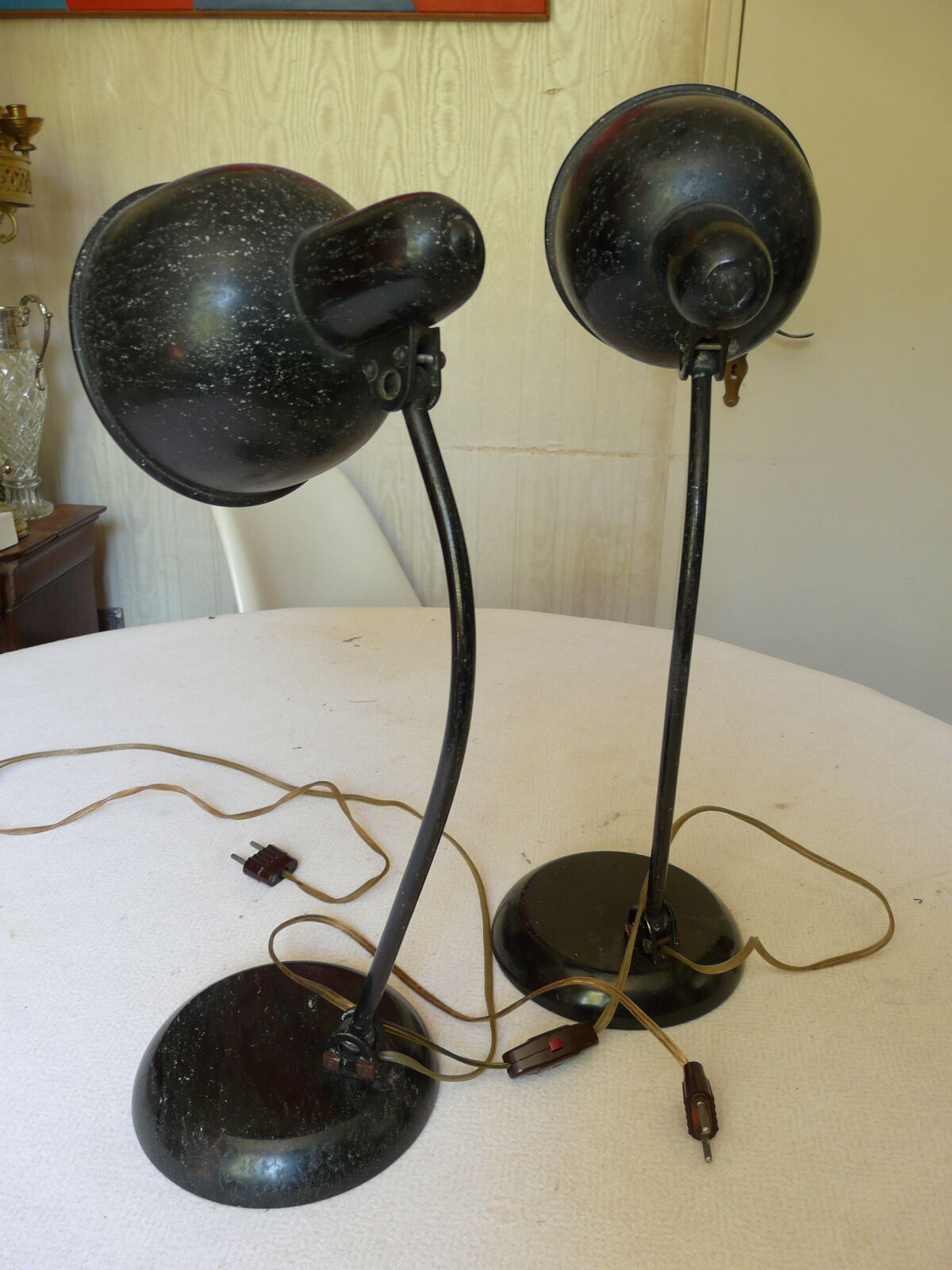 Black vintage lamp metal