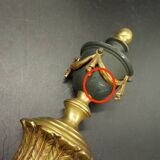 Paire de grandes appliques au carquois style Empire - bronze / patine vert