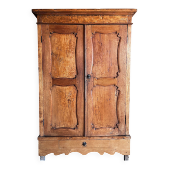 Very Large Heavy Antique 19th Century French Oak Armoire - Larder Cupboard