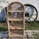 Vintage rattan and wicker shelf