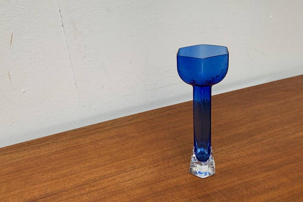 Vintage Glass Art Vase by Renate Stock for Sea Glasbruk, Sweden, 1970s