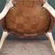 Fauteuil Louis XV en bois laqué  blanc