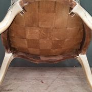 Louis XV armchair in white lacquered wood