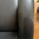 Vintage armchair in faux leather and black steel, 1950s.
